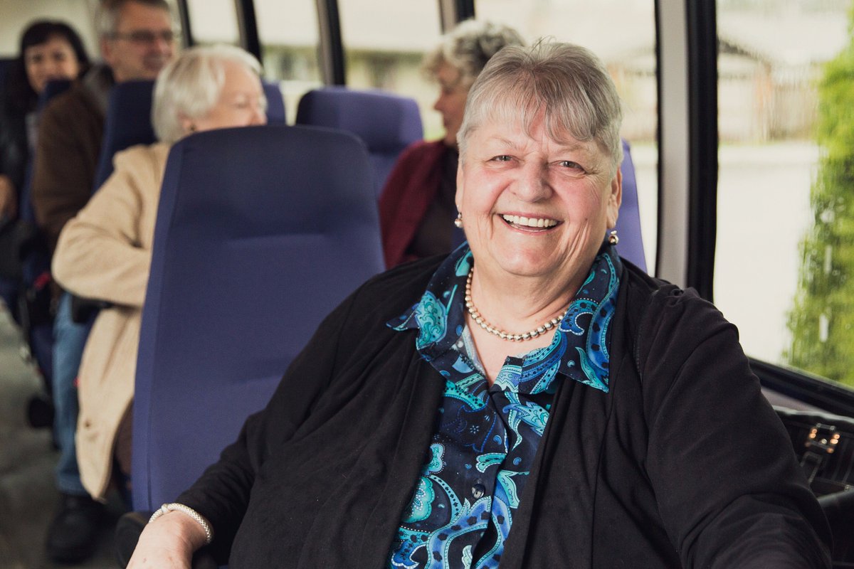 UWHalifax's tweet photo. For some seniors, transportation can be a barrier. Angie discovered the ultimate mid-week pick-me-up. #ItLooksLike https://t.co/r892SiRL0w