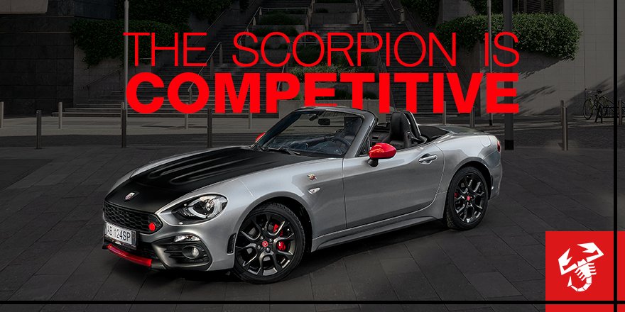 AbarthSchweiz's tweet image. Racing DNA and urban style characterize the soul of #Abarth124spider. #ScorpionMonth #AbarthStars
abarth.ch/de/124_spider
