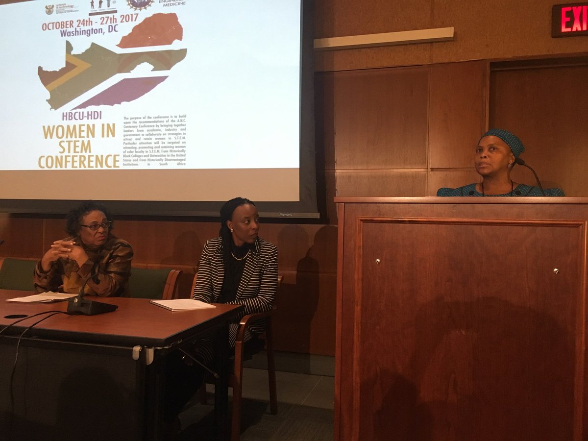 huadvanceit's tweet photo. Dr. Maseka Lesaoana delivers her opening for Session 3 on #education &amp; skill development for women in STEM. #RootedInSTEM https://t.co/FYE2nu68AE