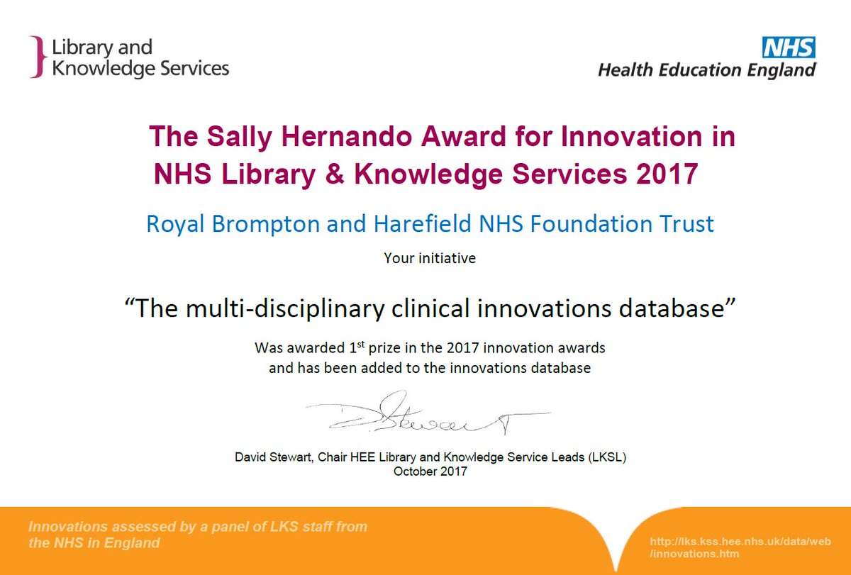 Royal Brompton and Harefield Hospitals Library tweet media