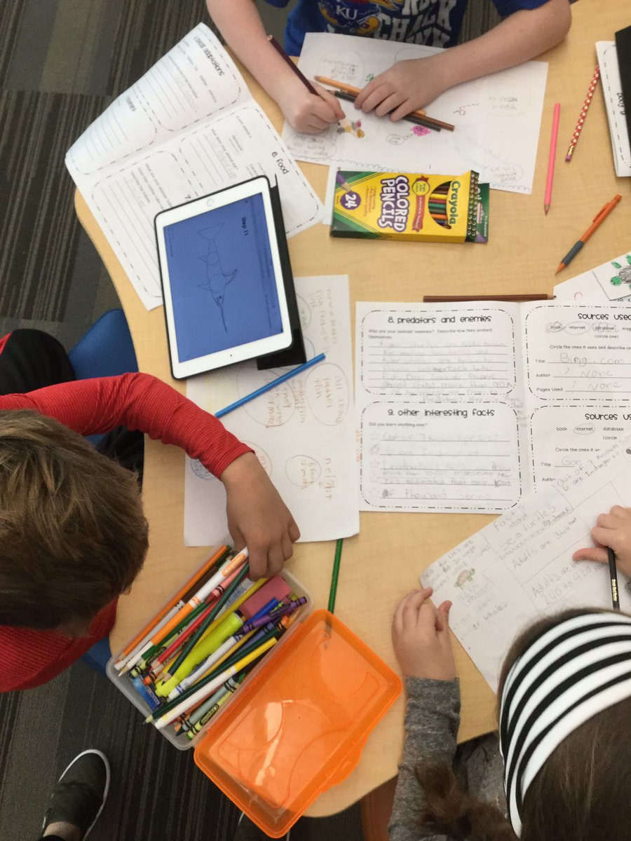 Splashing into the long weekend by creating infographics about our ocean animals for #PBL ! @WSExplorers