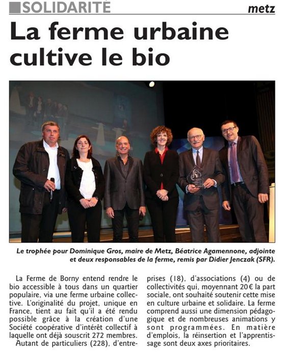 infoFEM2018's tweet photo. Retour sur les #Lauriers #Collectivités #Locales à l'@OperaMetz avec le trophée #Solidarité pour #Metz ! Félicitations ! #FiersdetreMessins https://t.co/7S1nSMlMQP
