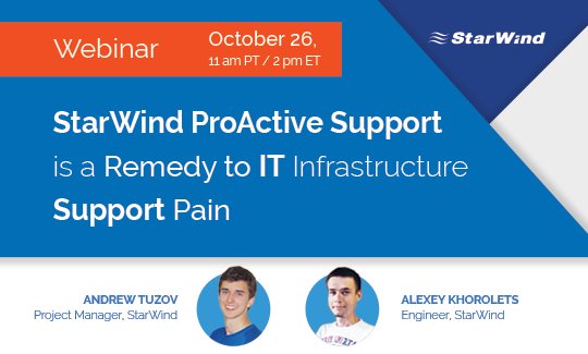 starwindsan's tweet image. Discover StarWind #ProActiveSupport – a remedy to your #ITinfrastructure support pain starwindsoftware.com/starwind-proac…