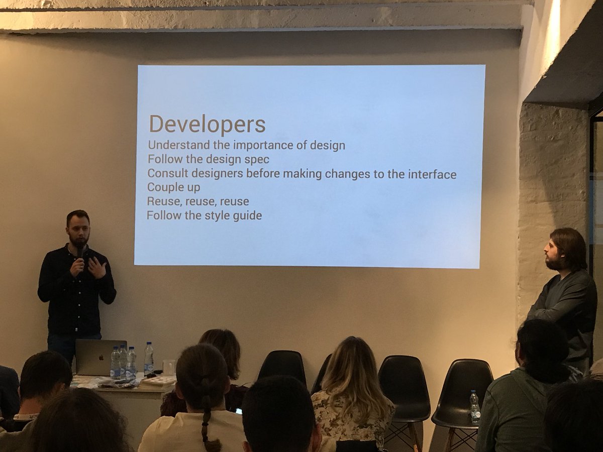 zikicmilos's tweet photo. Developers should understand the importance of design. Some wisdom from @klomontes,  @DanicFilip is thinking about it 😂 #practicalux #ux https://t.co/DXUuyJAl37