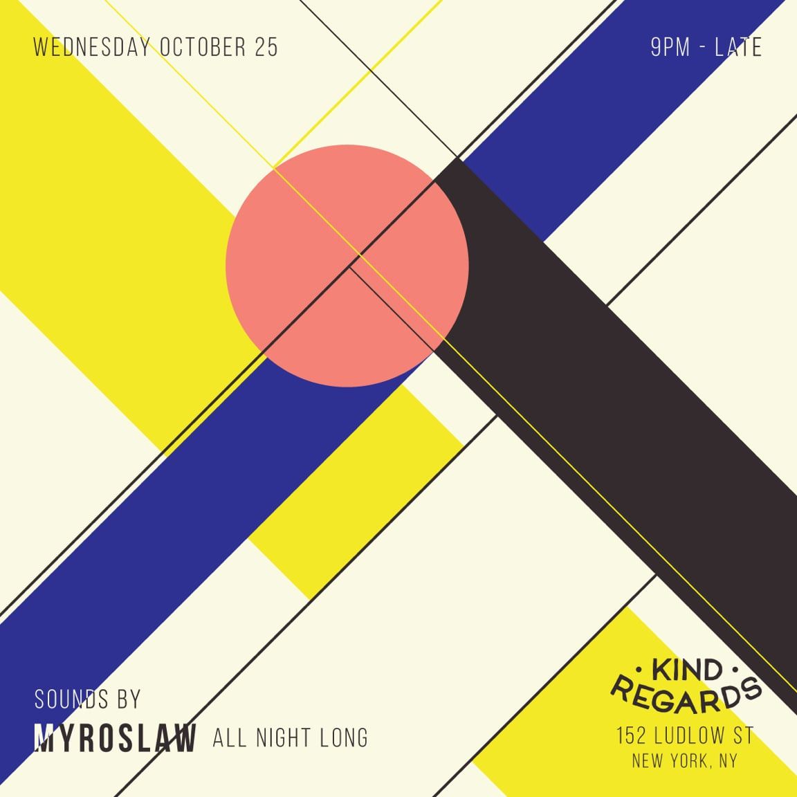 SecretGuestNYC's tweet photo. TONIGHT: Secret Guests founder @mbytz spreads out for seven hours at Kind Regards NYC, with deep &amp; dangerous music to dance to! No cover! https://t.co/pzjsAJSmk9
