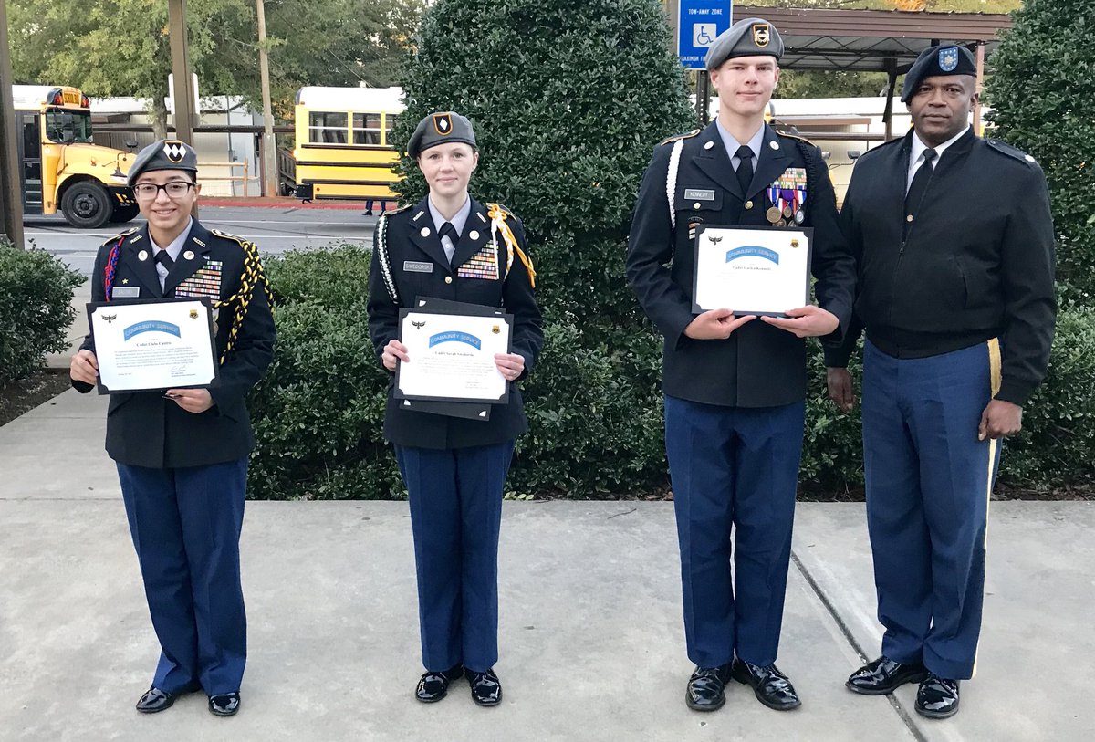 Visiting the Roswell Hornet Battalion <a href="/FultonCoSchools/">FultonCountySchools</a> to recognize leaders for orchestrating a district-wide Hurricane Harvey relief effort