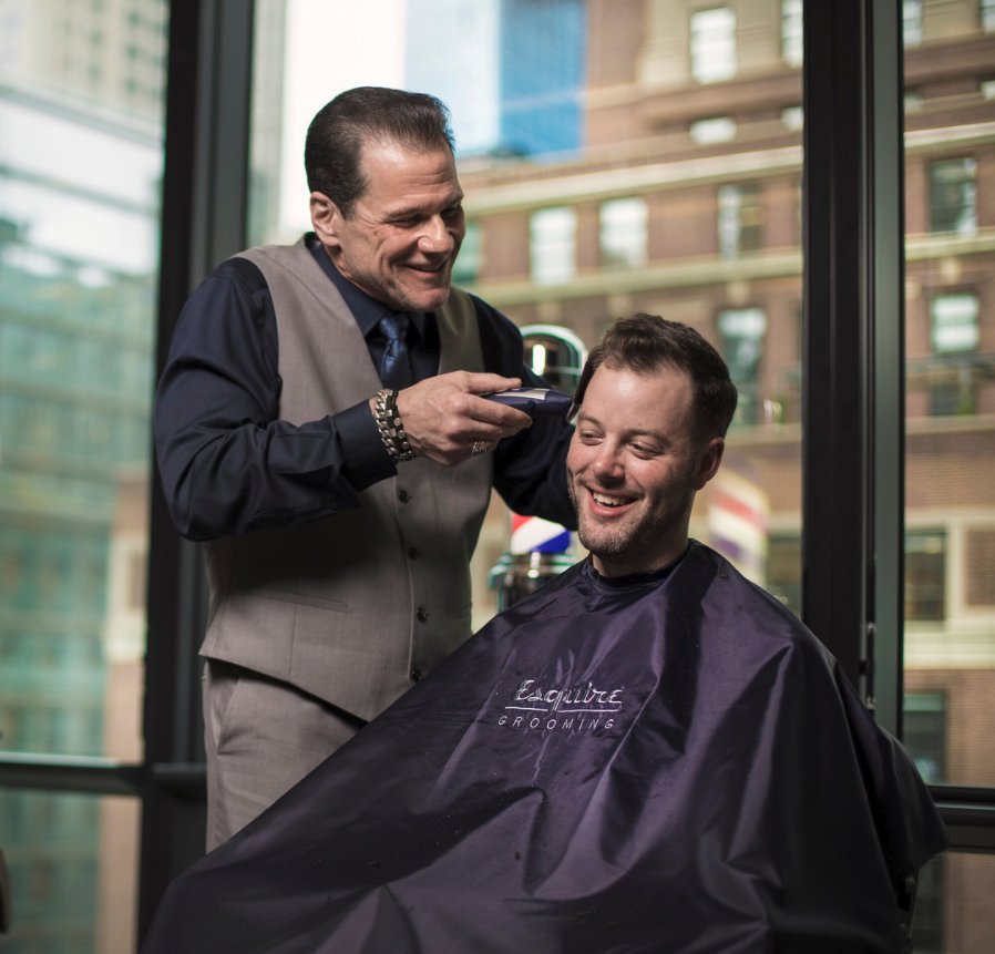 Yesterday #EsquireGrooming visited #HearstTower to showcase their new line of hair care products and tools. #HearstLife