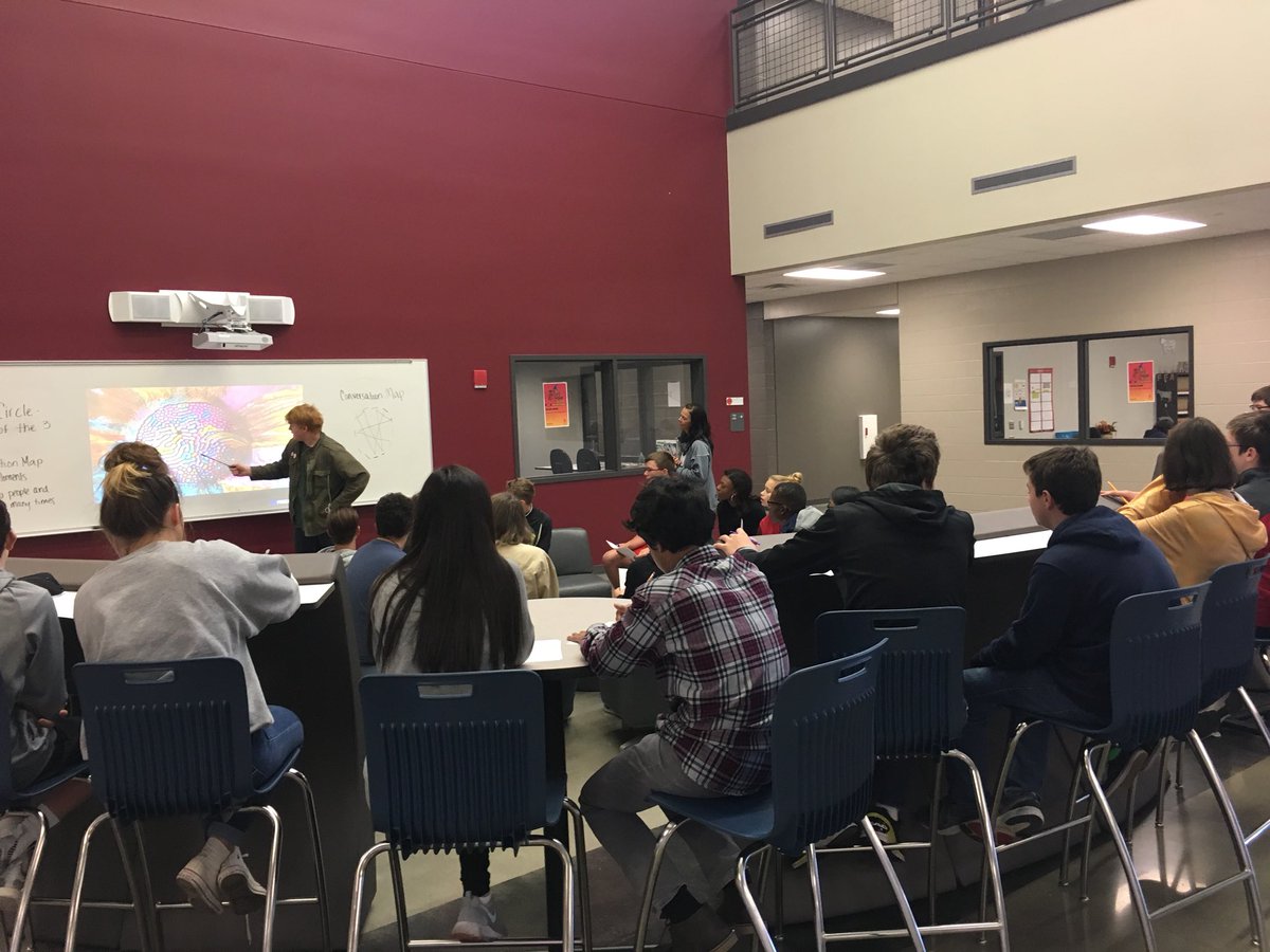 YatesKMS's tweet photo. Socratic Circle with observation and discussion in @bwhsphysci classroom. What is in the picture? @BWHS_Wolverines @BvilleScience https://t.co/rabgYIR5vv