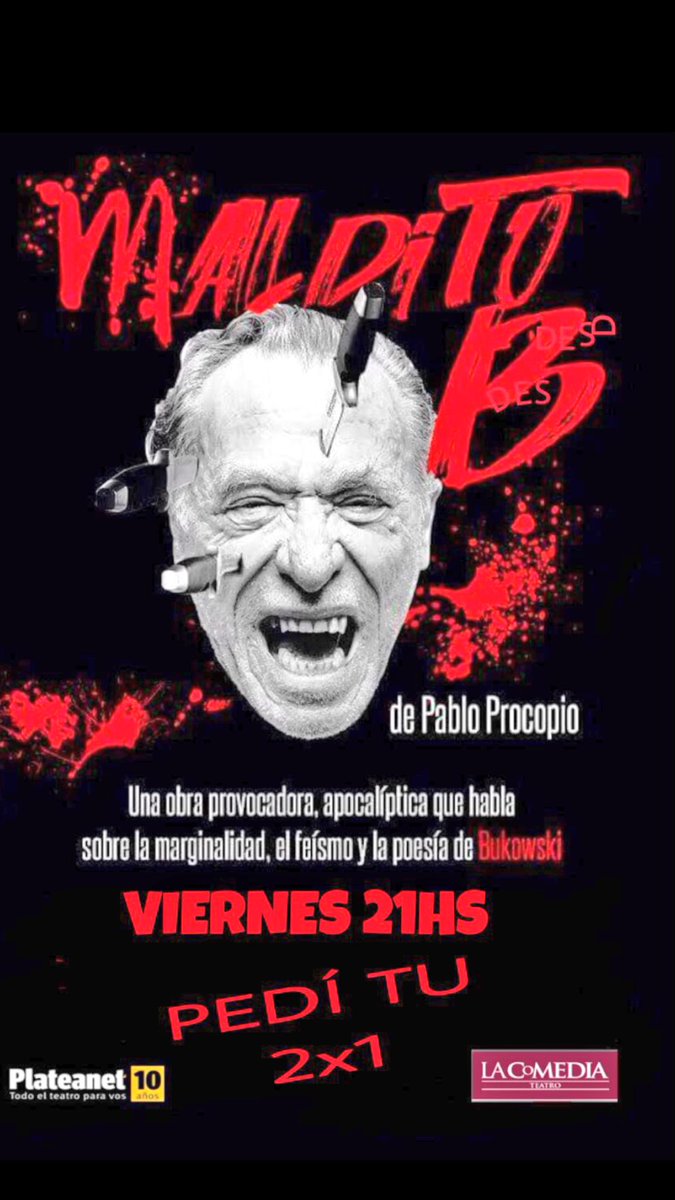 PabloProcopio1's tweet photo. #BuenMiercoles para decidir y venir este #VIERNES a ver la #UltimaFuncion de #malditob en @LaComediaBA 🎭👏 https://t.co/CXgZLZAJtO