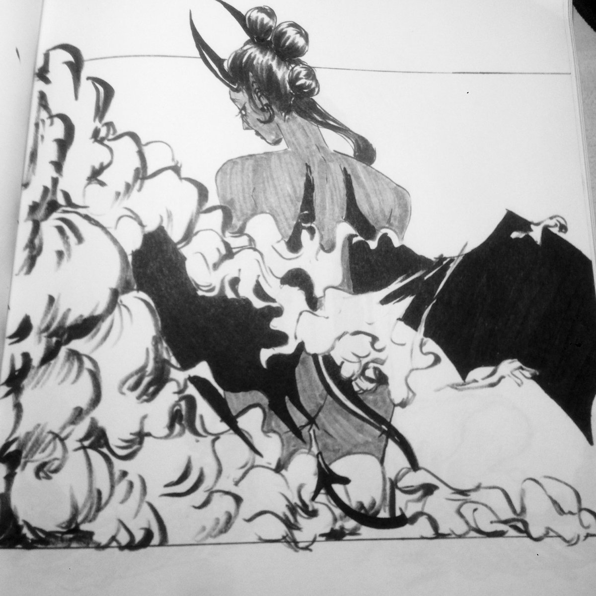 Solike 8 more drawings till I catch up, cool ?#inktober 