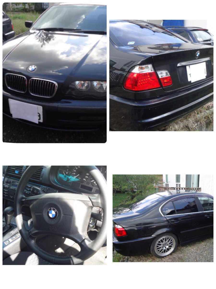 CARSHOP_AG's tweet photo. 【BMW320i 】
・年式平成11年
・走行距離85,000km
・色 クロ系
・車検有効期限 平成30年11月まで
・排気量2000cc
・ミッション AT
ローダウン（車検対応）
純正アルミ（おそらくBBS製）
タイヤ５～６部山程度
【価格】
18万 https://t.co/adDaMrddOU