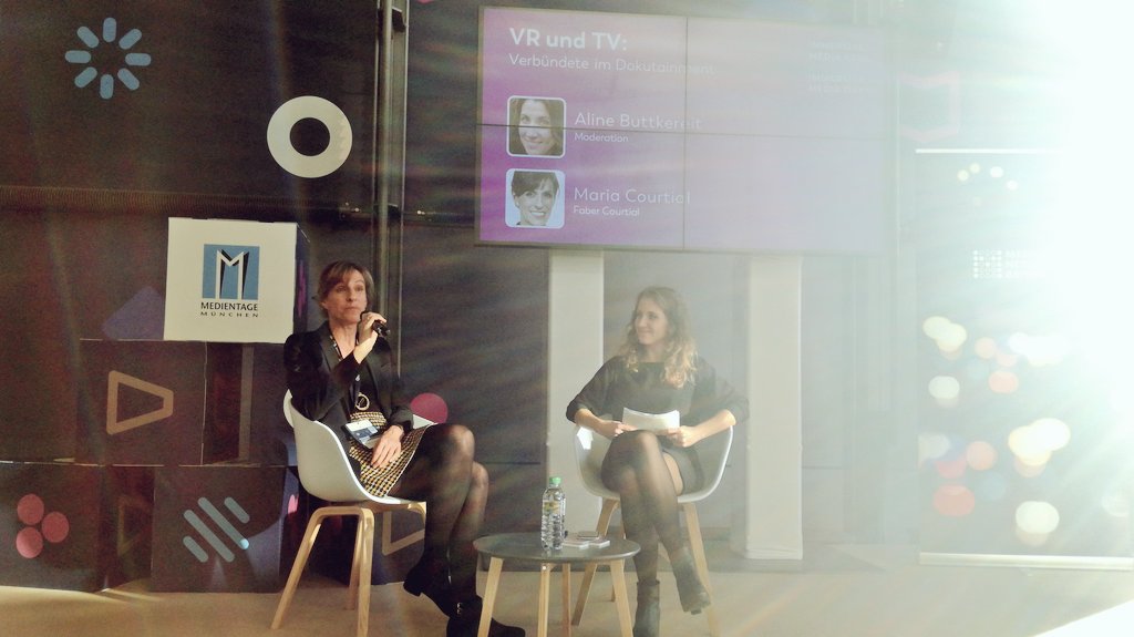EDFVR1's tweet photo. VR&TV: "Zeitzeuge zu sein wird möglich - in max. 5 min." Maria Courtial von @FaberCourtial schafft faszinierendes Dokutainment. #HandsOnVR https://t.co/tioisCmIxv