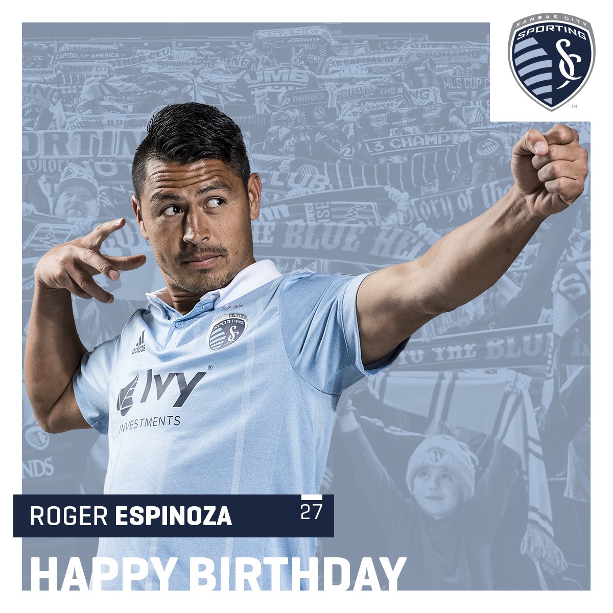 To wish a happy birthday to midfielder Roger Espinoza!

Have a great day, Rog!   
