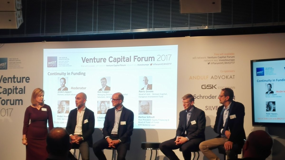 CDrinkwaterEU's tweet photo. Patric Gresko: EIF investment is stamp of approval to help #VC funds attract private capital #vcforum2017 https://t.co/gFgWUzK3Ur