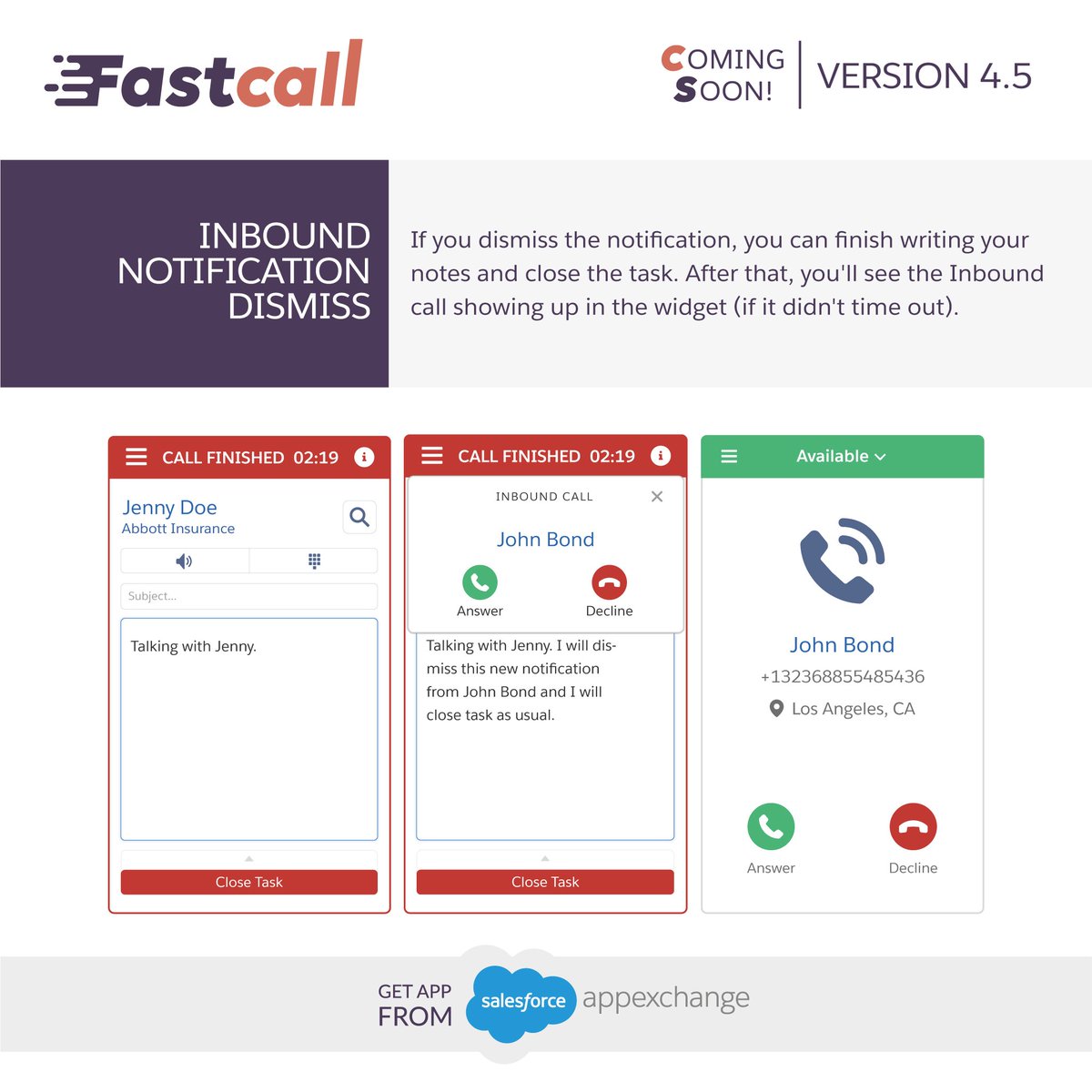 fastcall411's tweet image. #Fastcall INBOUND NOTIFICATION DISMISS
-
📢 Download now from the AppExchange 
goo.gl/kK6ydE
-
Stay tuned 😉