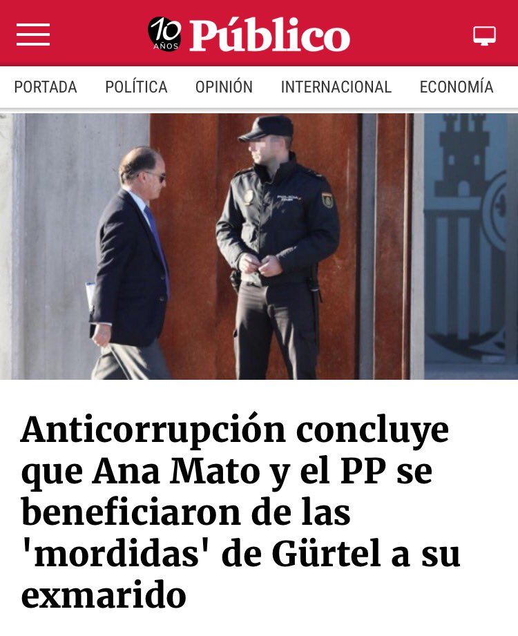 PabloIglesias's tweet photo. Según la Fiscalía, Ana Mato y el PP se beneficiaron de mordidas de la Gürtel. Estos son los de la Constitución, la ley y el amor a España https://t.co/xXjLx2ihiA