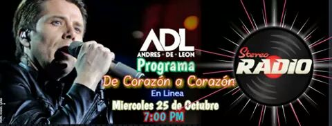 FansADLchile's tweet photo. Tenemos una gran cita hoy a las 19:00 hrs @IamAndresdeLeon junto a @Stereoradio506 en un gran especial #TourNosDolerá #ADL2017 https://t.co/3jsLHnE8QJ