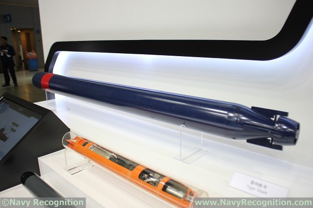 NavyRecognition's tweet photo. #MADEX2017 : #LIGNex1 Unveils New #TigerShark Heavy Weight #Torpedo https://t.co/h5P7TMPuMQ https://t.co/GdfEkh2al5