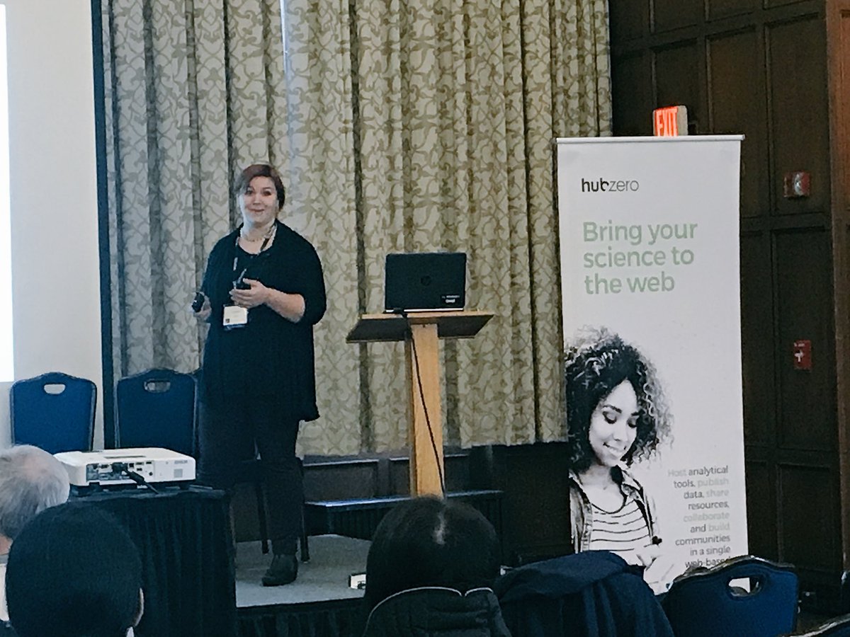 hubzeroplatform's tweet photo. Catrina Adams from @Botanical_ presenting #plantingscience and the recent redesign and #userexperience work #gateways2017 #hubzeroplatform https://t.co/TzOiC6IujQ