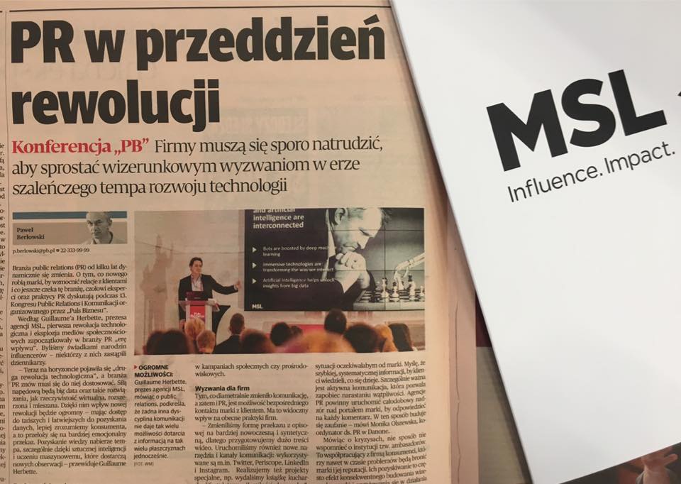 MSL_PL's tweet photo. Global CEO MSL @GHerbette about role of PR in second technology revolution! #msl #pr #influenceimpact @puls_biznesu https://t.co/L7YOpguzop https://t.co/aesMIPQrZO