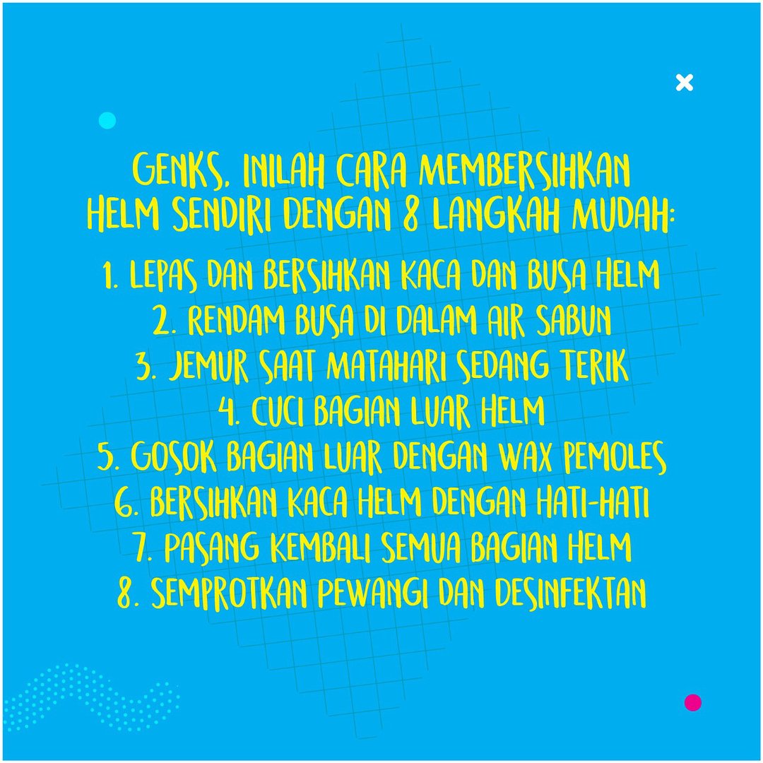 JNE_ID's tweet photo. Untuk para riders agar berkendara menjadi nyaman,yuk simak #TipsJNE  dalam membersihkan helm.
Semoga bermanfaat yaa.
.
#Jne https://t.co/ABqRGUPWwQ