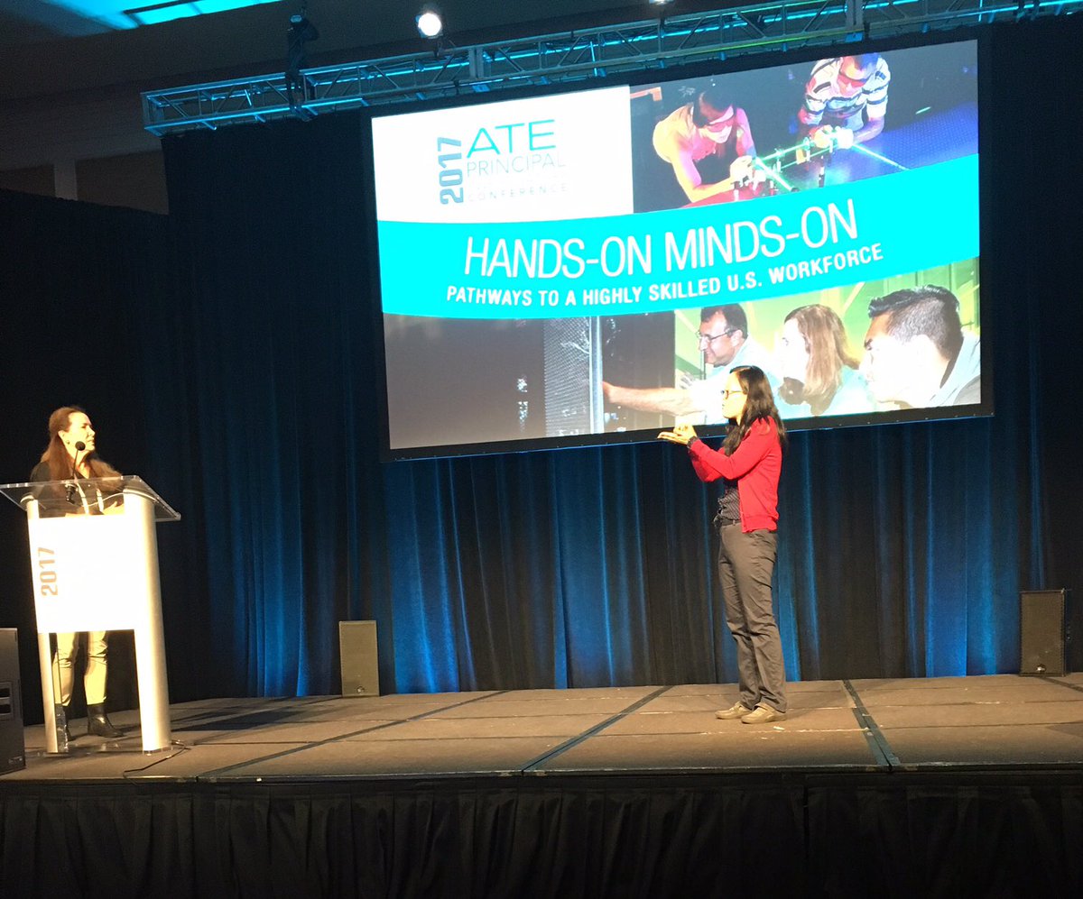 Comm_College's tweet photo. Dr. Jin Kim Montclare talks about #STEM #innovation and #entrepreneurship at #2017ATEPI. @NSF https://t.co/mpHU0Etvko
