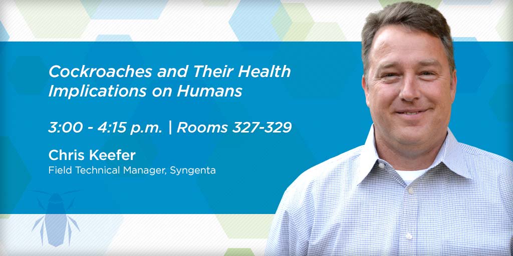 SyngentaPest's tweet image. Join Chris Keefer this afternoon at #PestWorld2017 for a discussion on cockroaches &amp;amp; their role as a public health pest. #CockroachSolutions
