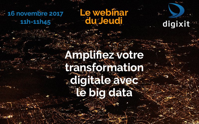 ContactDigixit's tweet photo. [WEBINAR] Boost your digital transformation with Big Data
https://t.co/ilv3ktDMv6

This week we will talk ab... https://t.co/oHHrPXbjLI