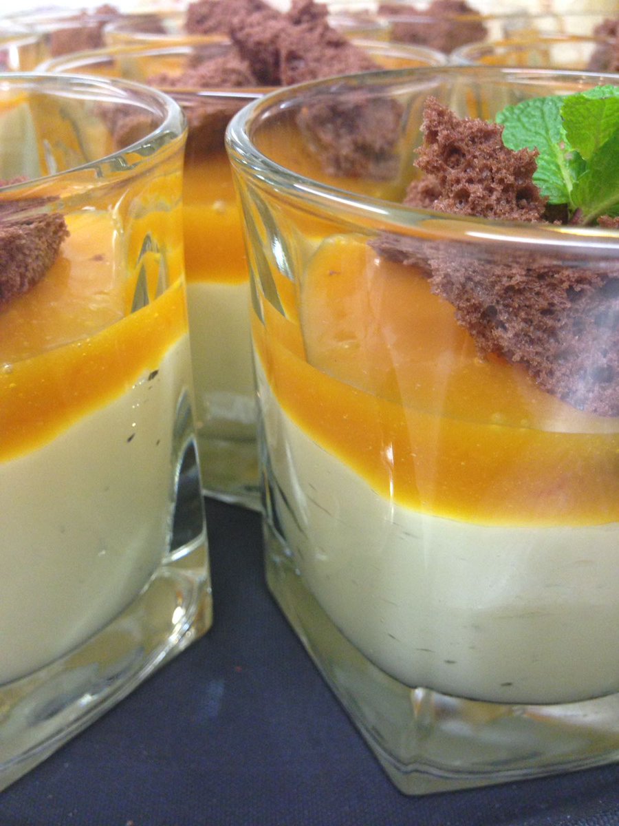 White Chocolate Mousse with an Orange Glaze and garnished with Chocolate Sponge! 🎃 #desserts #Mousse #foodporn #Halloweenfood #food #nom