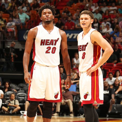 GregSylvander's tweet photo. With some key contributors hobbled (or out) we need these two to step up tonight. LET'S GET IT. @MiamiHEAT #SAvsMIA #HEATCulture https://t.co/w8ZLOxaoZ1