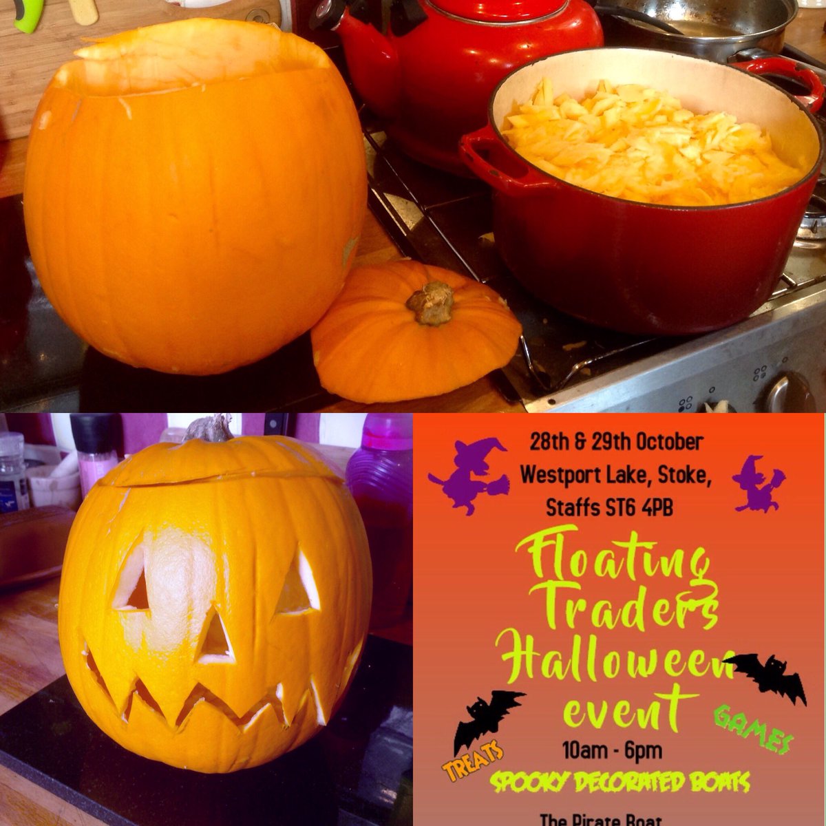 TheHippieBoat's tweet photo. Getting #Halloweenready #pumpkinsoup &amp; #pumpkincarving https://t.co/Xv2hdzvFaM