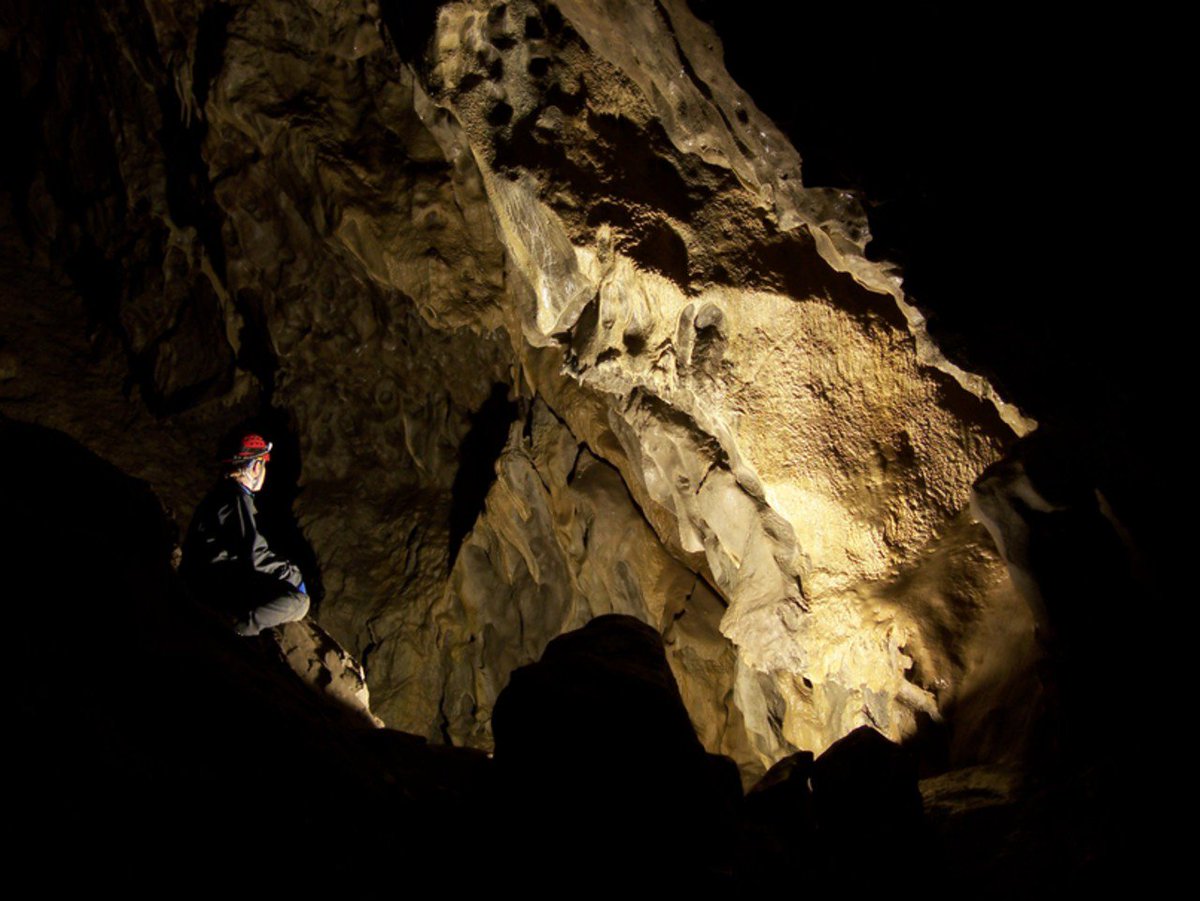 TravelAlberta's tweet photo. A creepy cave while watching an even creepier movie inside the cave? @CanmoreCaveTour has your Halloween covered. https://t.co/UYxuoF6uwc https://t.co/DLWJDoABYu