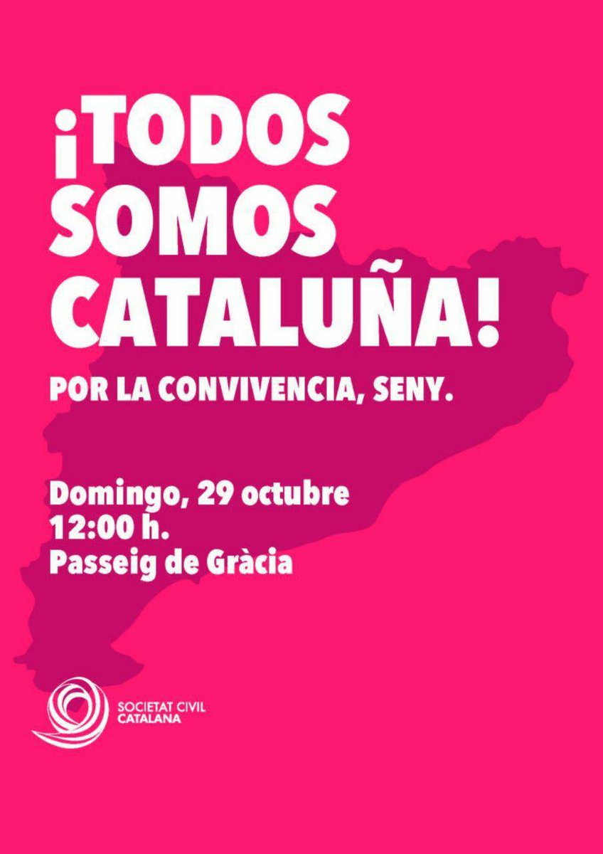 polibueno691's tweet photo. El domingo iremos todos los catalanes no secesionistas a defender la DEMOCRACIA, a CATALUÑA y a ESPAÑA
 ¡Visca Catalunya y Viva España! 💖🇪🇸 https://t.co/wNvHmw4ZIC
