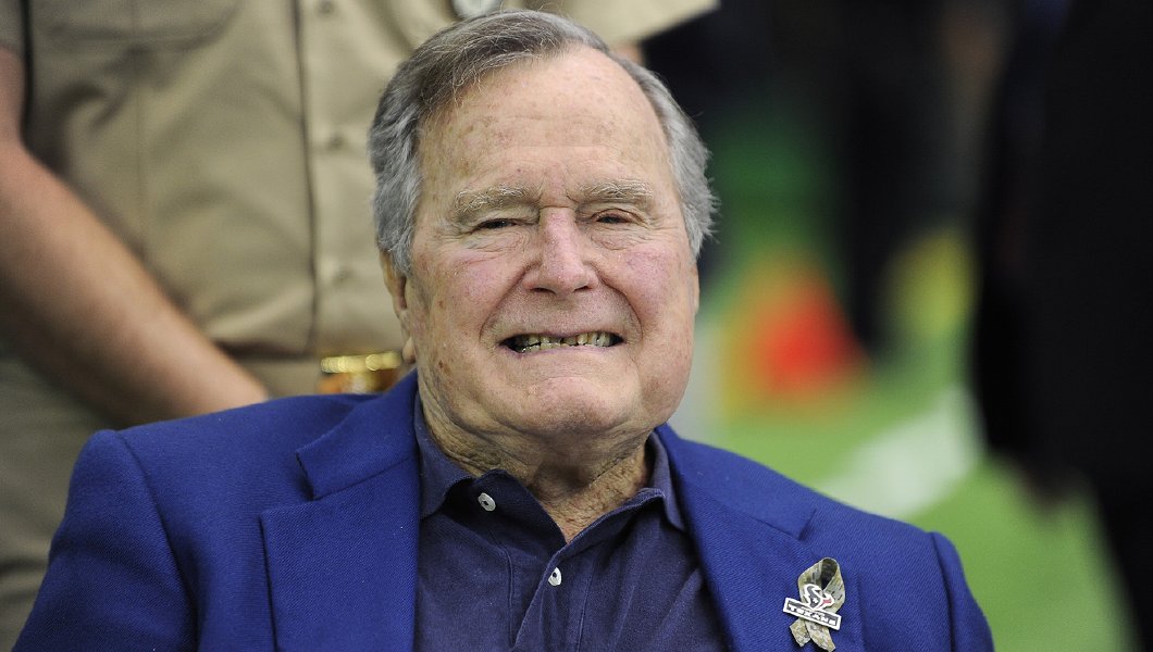 George H.W. Bush accused of sexual harassment, from his wheelchair