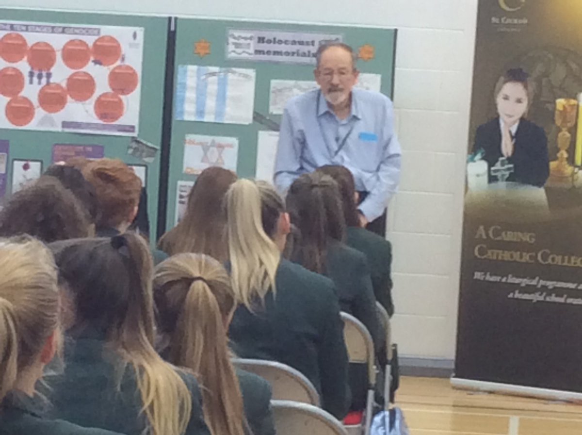 stc_history's tweet photo. Thanks due to D M Stern for sharing his story and life lessons with pupils @StCeciliasDerry &amp; to @HMD_UK for making it possible https://t.co/8xarsmFSxv