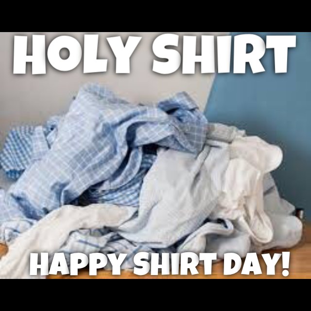 ScottCleaners's tweet image. Drop off at 9120 S. Western every Wednesday for #shirtday! #holyshirt #save via ripl.com