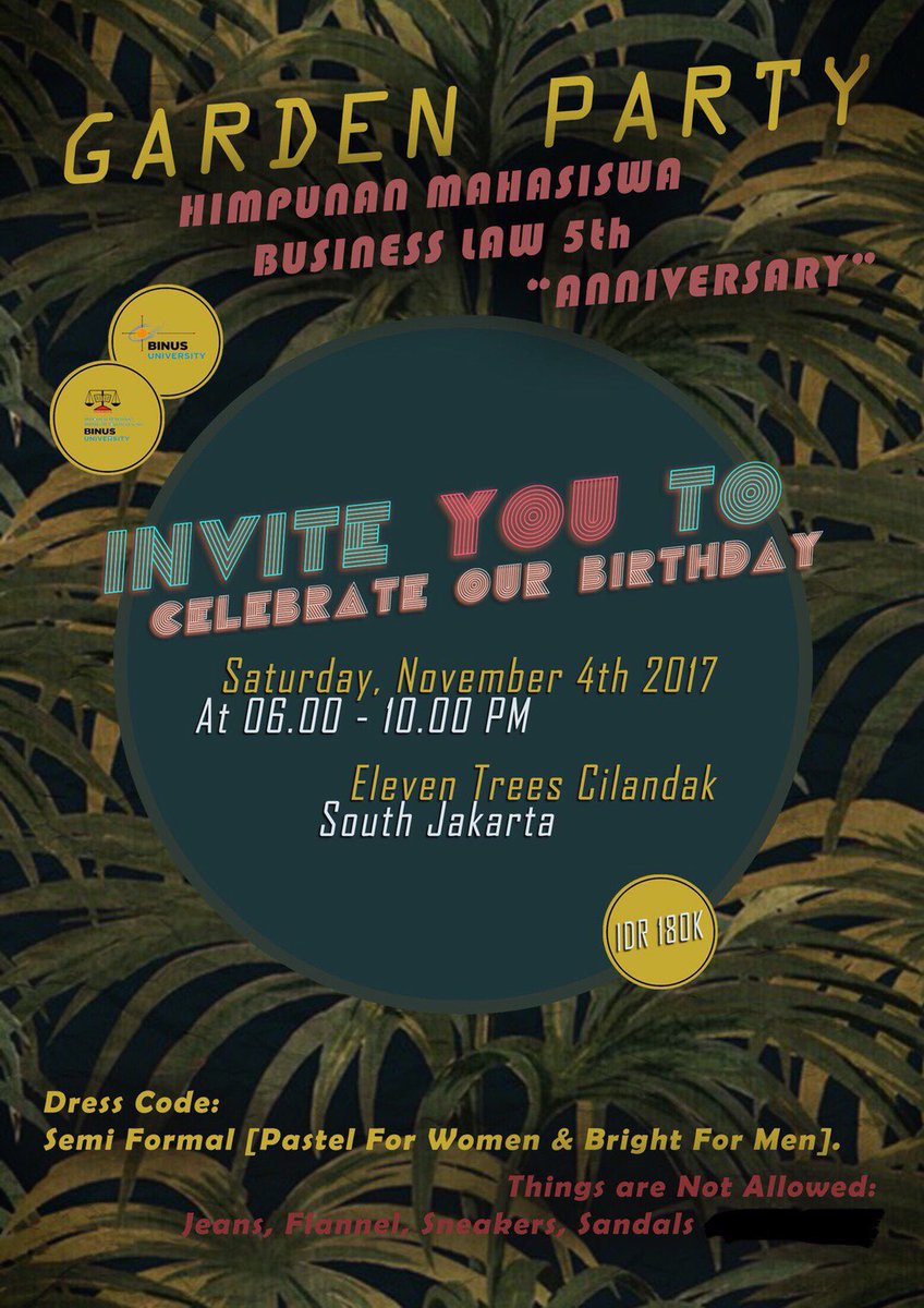 let’s join us to celebrate our anniversary with only 180K! contact person: hilda natasha (hilda.natasha -id.line) 087782338139(no.hp).