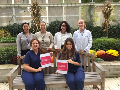 MSKBreastImage's tweet photo. Check out our @sloan_kettering #MSKWestHarrison #BreastImaging team showing how #MSKSupportsPink #BCAM2017 #RadsHaveAFace https://t.co/jz0JjWGrQY