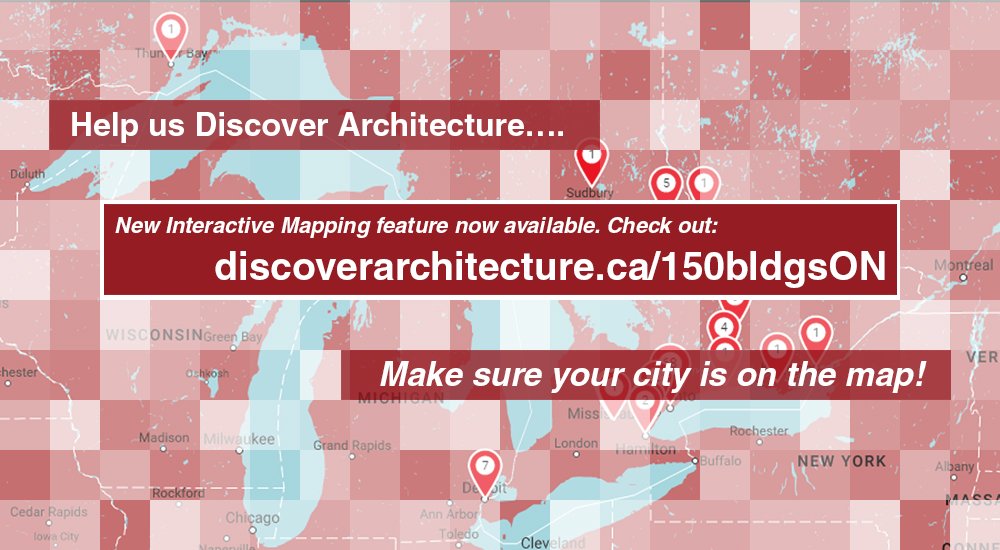 oaarchitects's tweet image. ICYMI: Check out the new Interactive Mapping Feature that plots your favourite buildings in Ontario! discoverarchitecture.ca/150bldgsON. # 150bldgsON