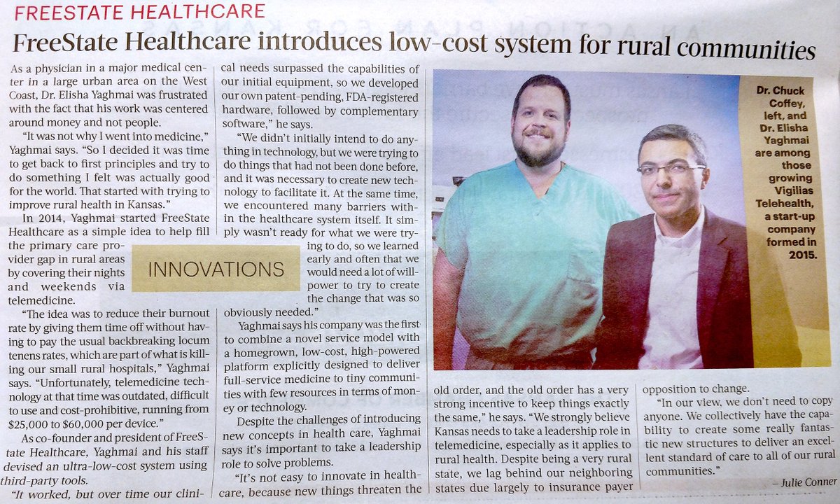 Proud 2 received the <a href="/ICTBizJournal/">Wichita Business Journal</a> #Innovations #Award for our  #telemedicine system #telehealth #ruralhealth #Kansas
