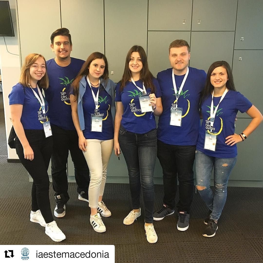 Macedonian delegation on the 38th CEC Vienna, Austria #iaeste70th  #cecaut17