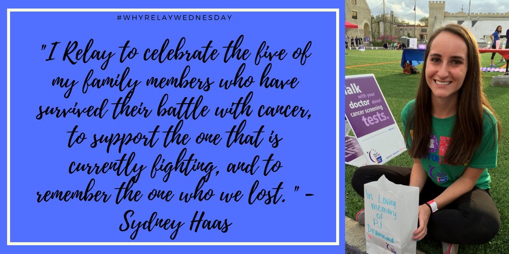 RFLofKSU's tweet photo. This #whyrelaywednesday think of the ones close to you who have been affected in some way by cancer. https://t.co/zYkMcK0obQ