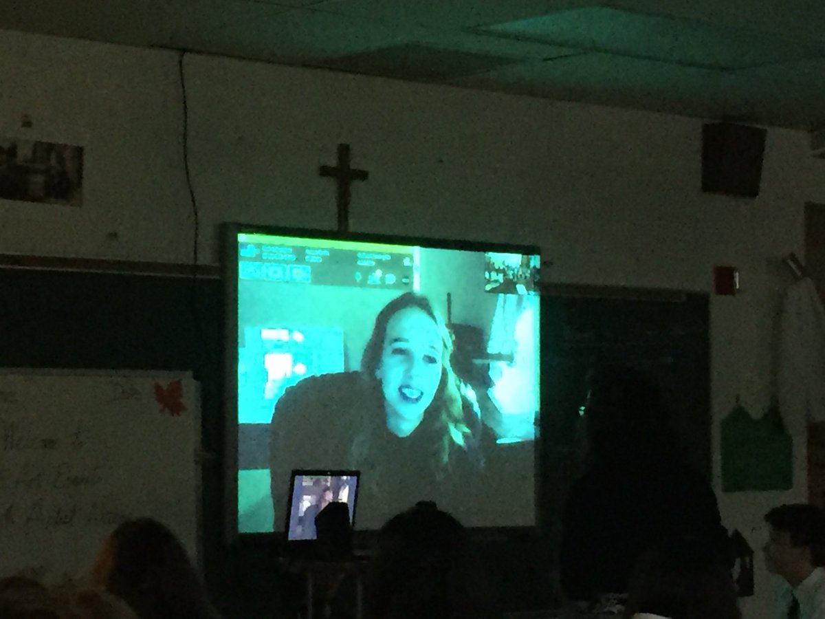 KittyKquinn's tweet photo. #ocs_columbus Great skype visit at St. Michael School with the artist Akiene...inspirational! https://t.co/a34bABhhVu