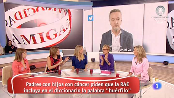 pixelarus's tweet photo. "Amigas y Conocidas" de RTVE emite el spot que hemos realizado para "#Huérfilos" de @cancerinfantil  . Vídeo » https://t.co/CJrHf4ACAL https://t.co/kjLL0Cb3oD