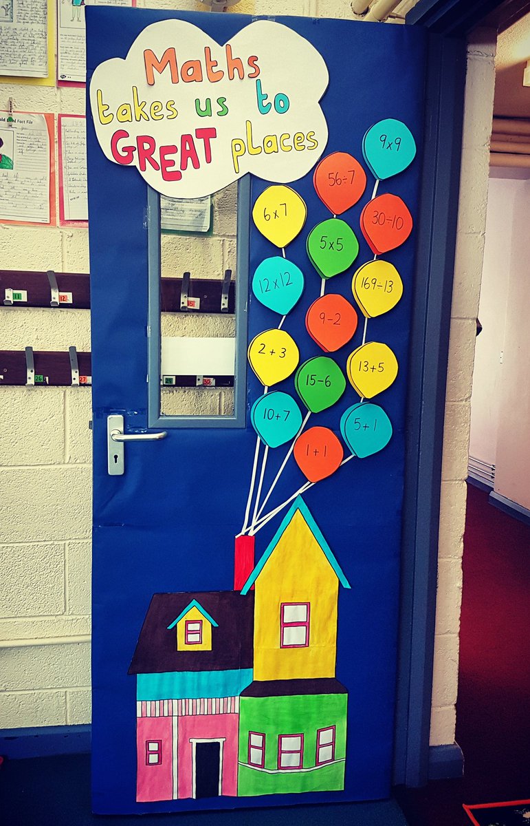 mskieransclass's tweet photo. Our #UP inspired door for #Mathsweek   #Mathsopensdoors  @DisneyPixar https://t.co/aCep8MT9yg