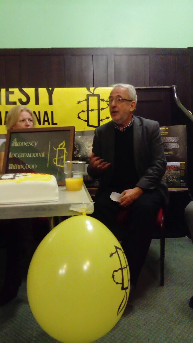 AmnestyHillingd's tweet photo. Guest speaker South America @AmnestyUK Country Coordinator  @grahamminter at Amnesty Hillingdon Group’s 30th Anniversary Event #humanrights https://t.co/gCWYPycqjp