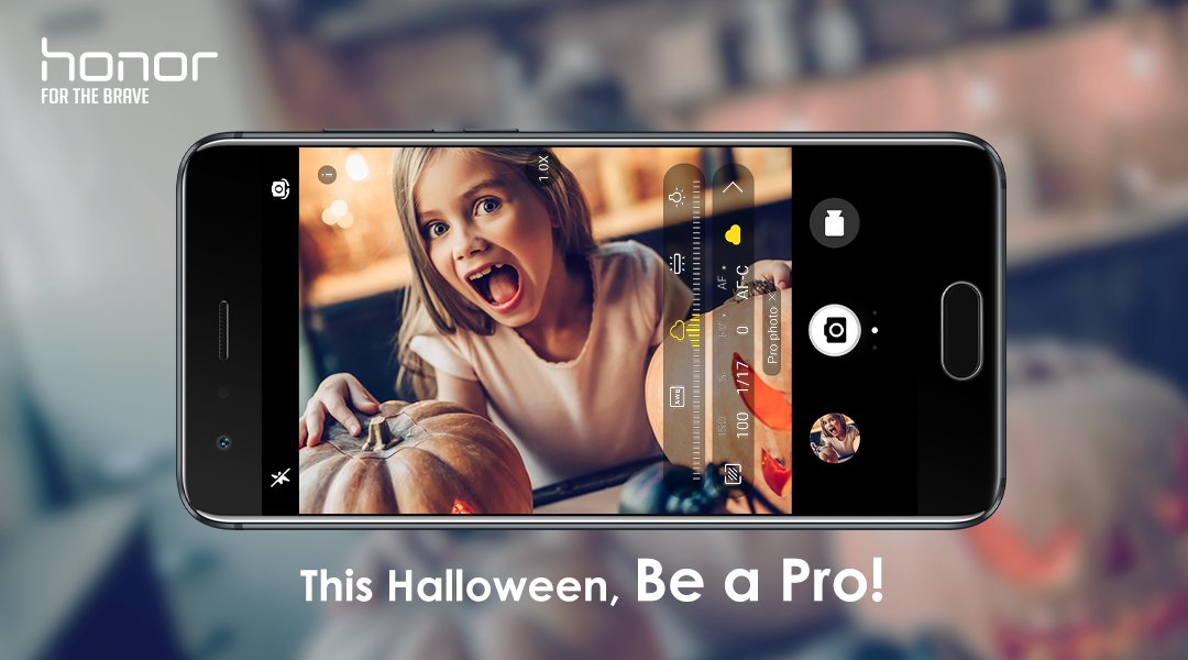 Honorglobal's tweet photo. Boo! #Honor9 Pro Photo lets you capture Halloween! Join our #Honorween contest on Instagram to win an #Honor9 now! https://t.co/h6ACL6og29 https://t.co/qaY3lf9vPd