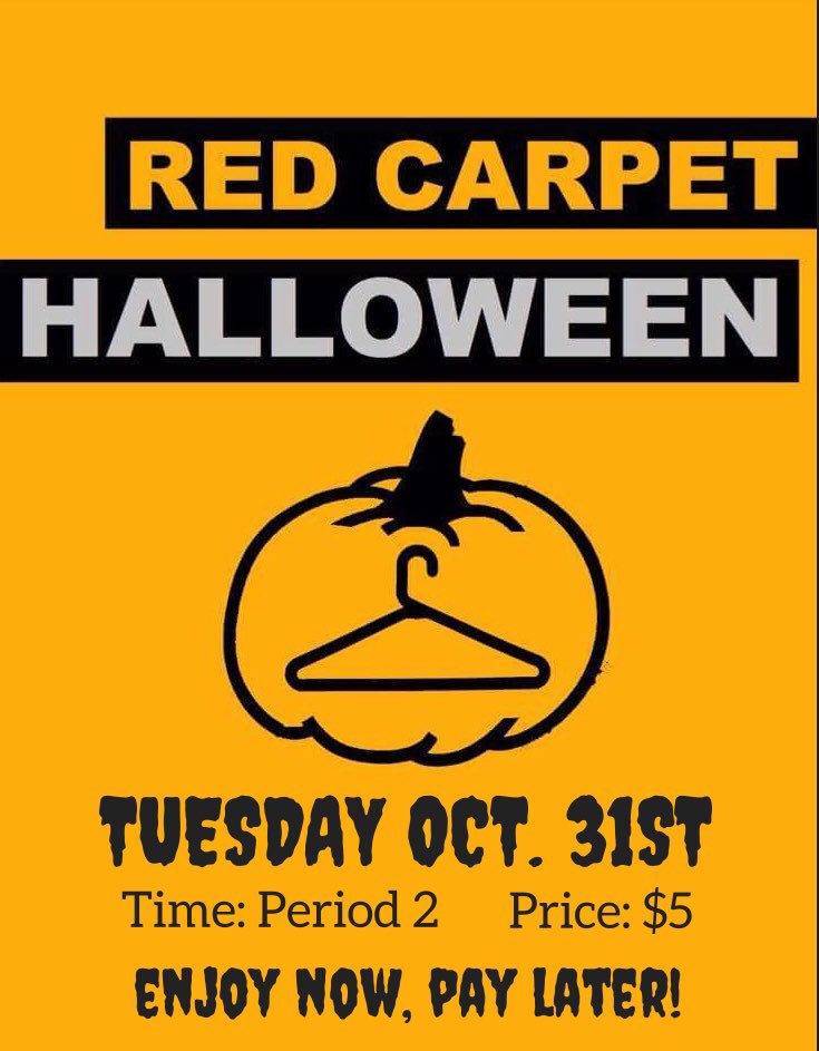 MssArtsCouncil's tweet photo. Hey lions🦁 RED CARPET HALLOWEEN is coming🎃 Get your tickets in front of the caf before it’s too late🎟 Remember lions “Enjoy Now, Pay Later!” https://t.co/ygq3Sfx29H