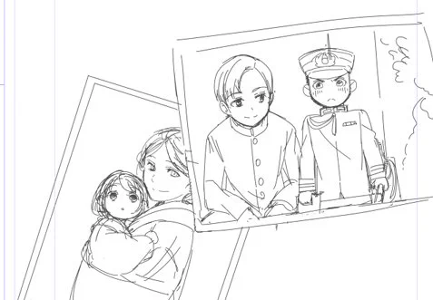 話と話の間の白ページを埋める絵描いてたんだけど…なぜか無駄に楽しい…!! 