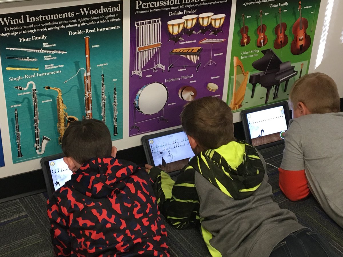 anmahoney's tweet photo. 4th graders use interactive app Rhythm Cat to understand and practice notes and beats @mrsboyerD23 #SullivanRocks https://t.co/UwHSf0FUAh